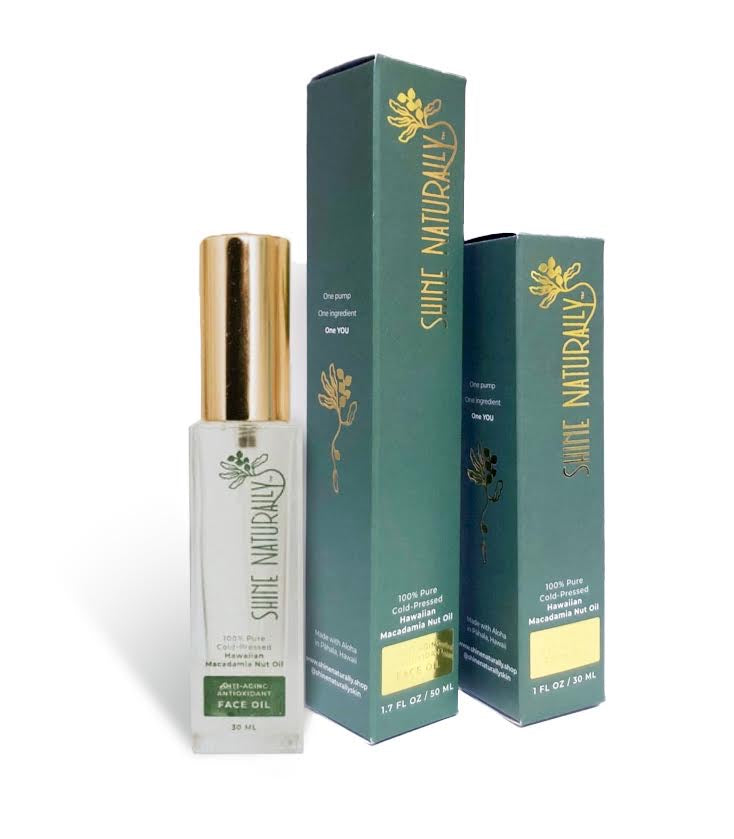 Premium 50ml macadamia nut oil for face—farm-to-skin beauty from Hawaii