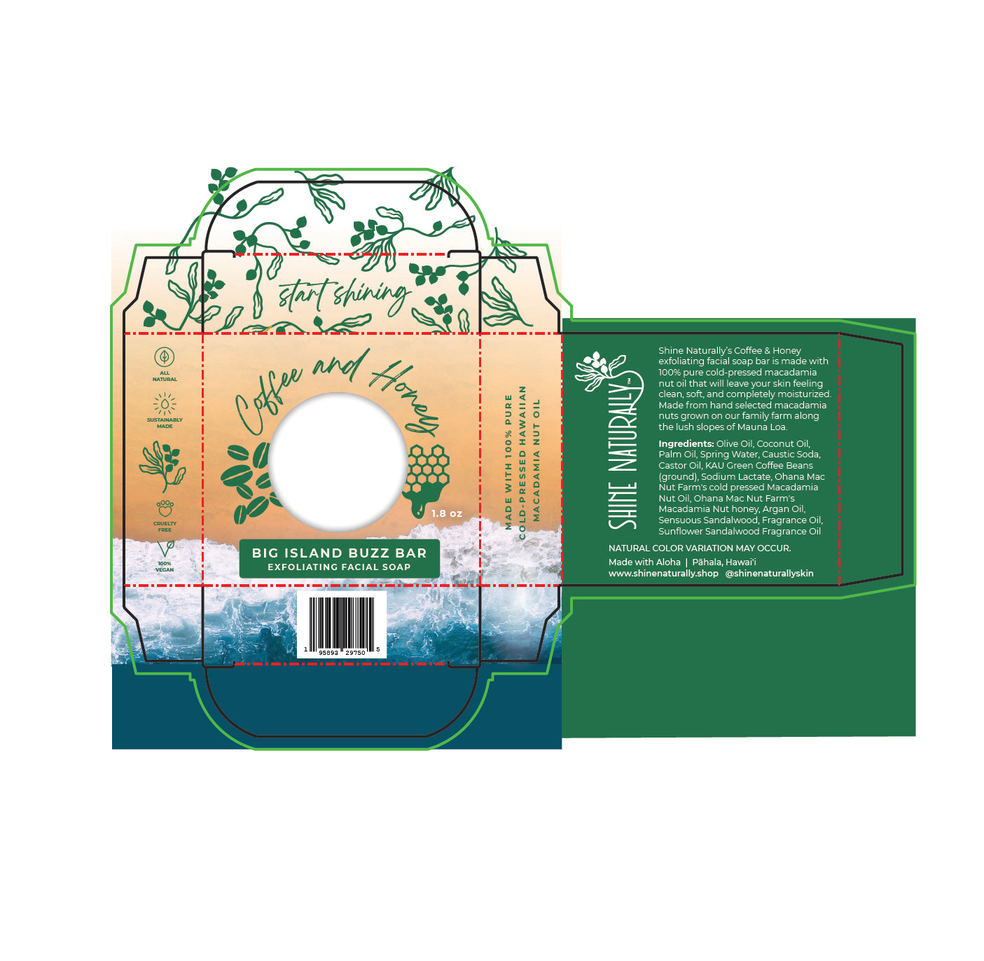 Big Island Buzz Bar - Exfoliating Facial Soap