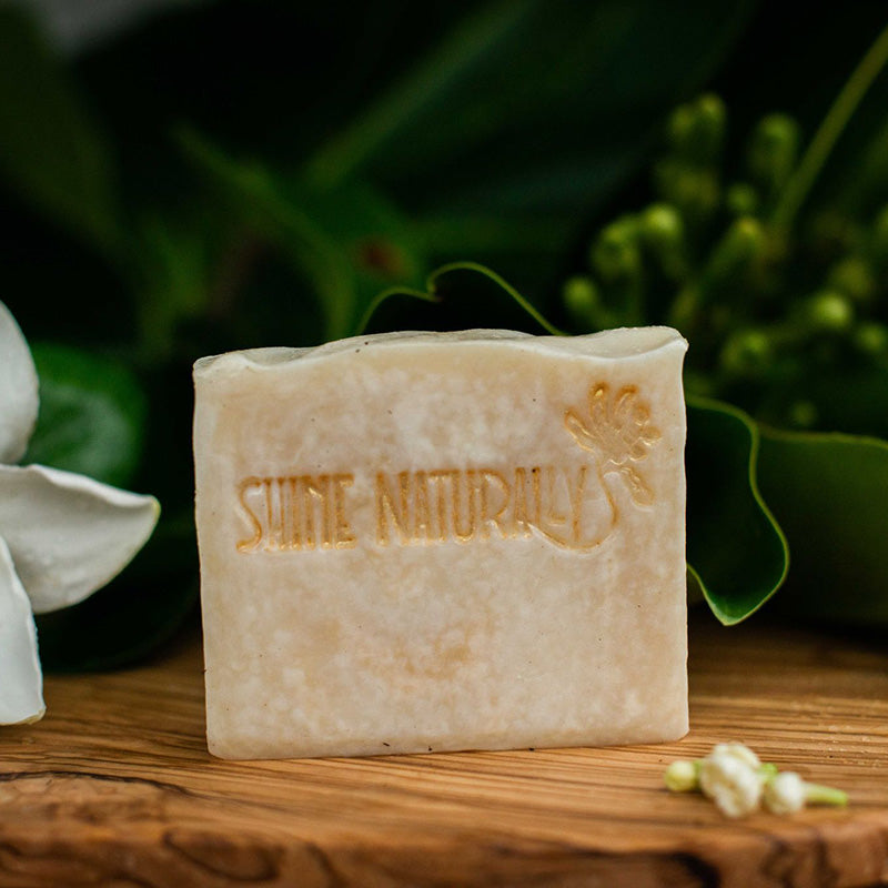 Shine Naturally body soap with cold-pressed macadamia nut oil from Hawaii