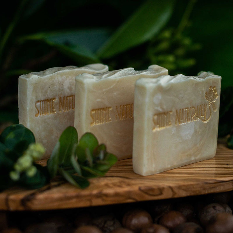 All-natural body soap bar with cold-pressed macadamia nut oil—Shine Naturally Hawaii