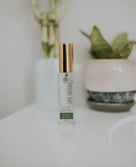 Premium farm-to-skin macadamia nut face oil by Shine Naturally
